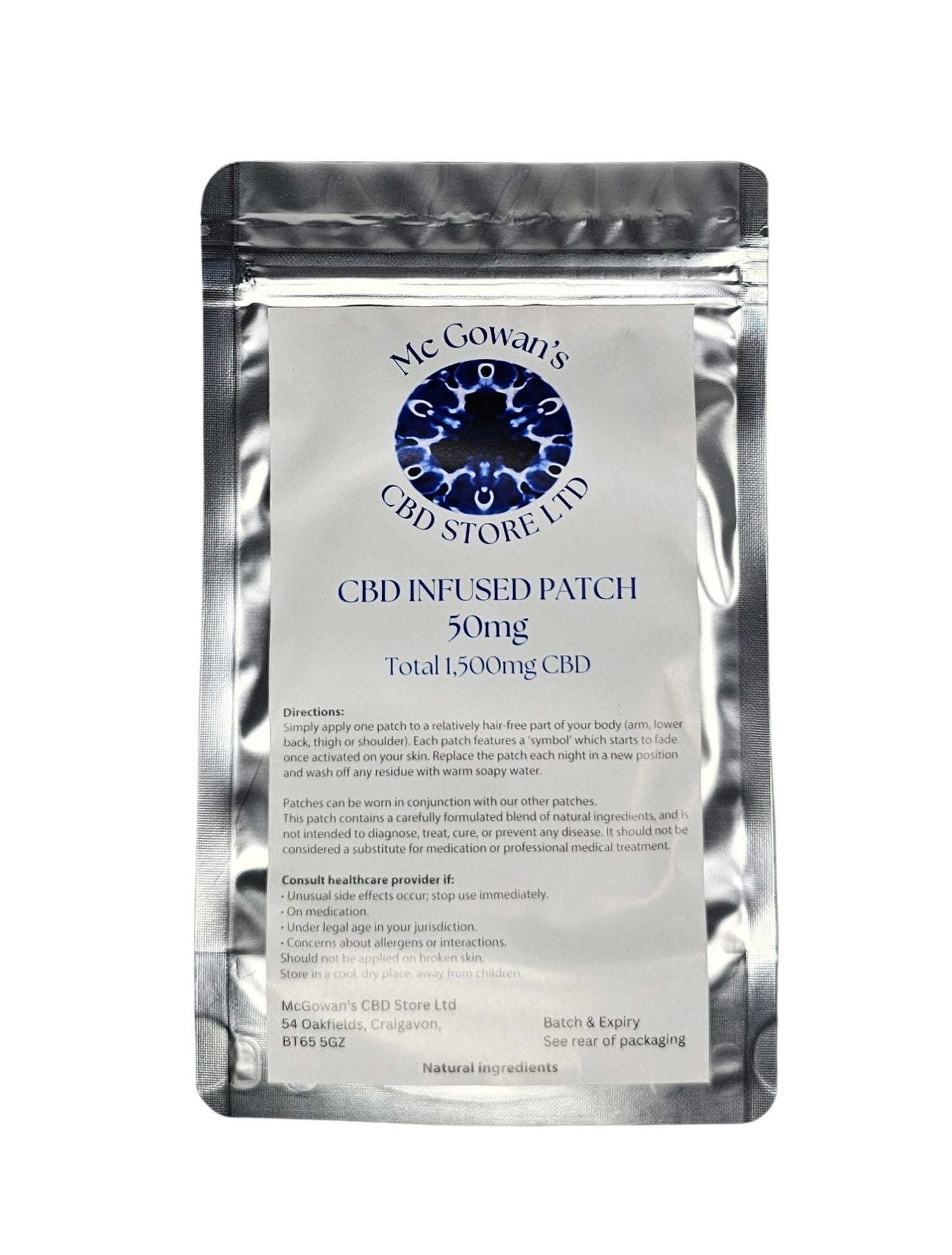 50mg CBD transdermal patches